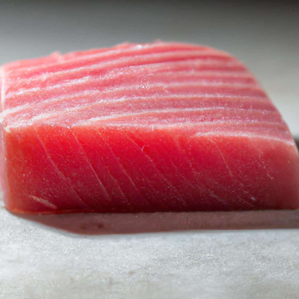 新鮮なマグロを使ったフレンチ料理