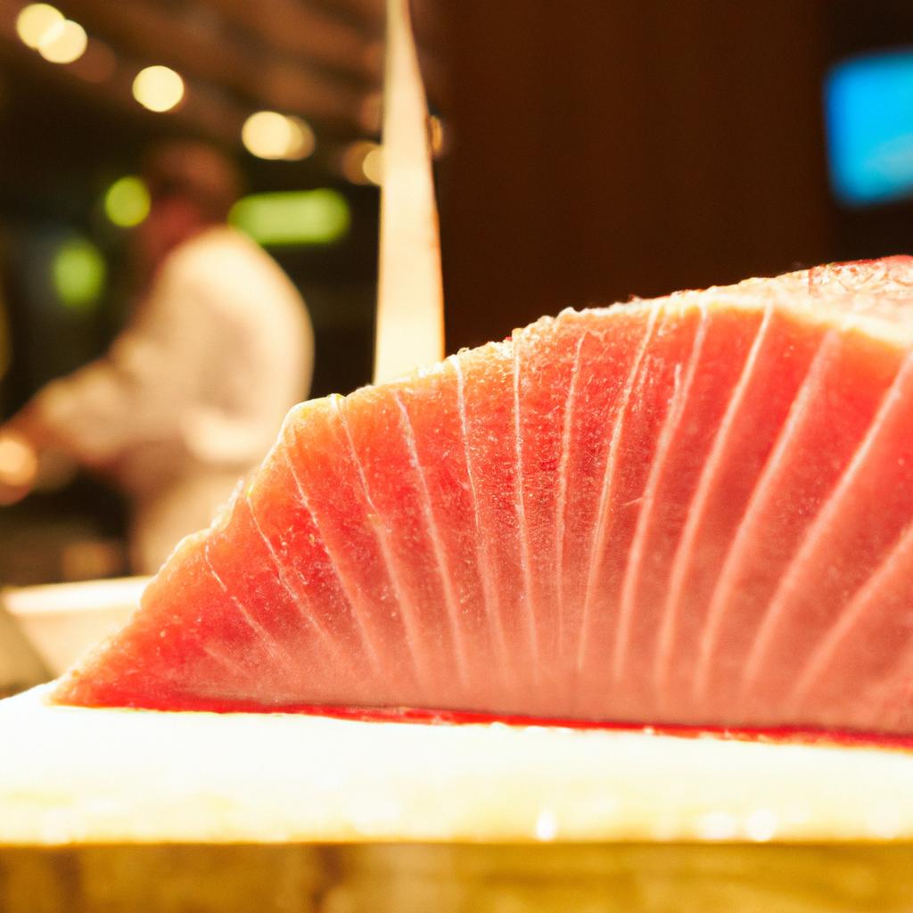 迫力満点！マグロの解体ショー