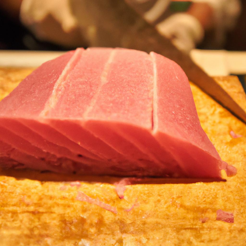 ワクワクするマグロ解体ショー