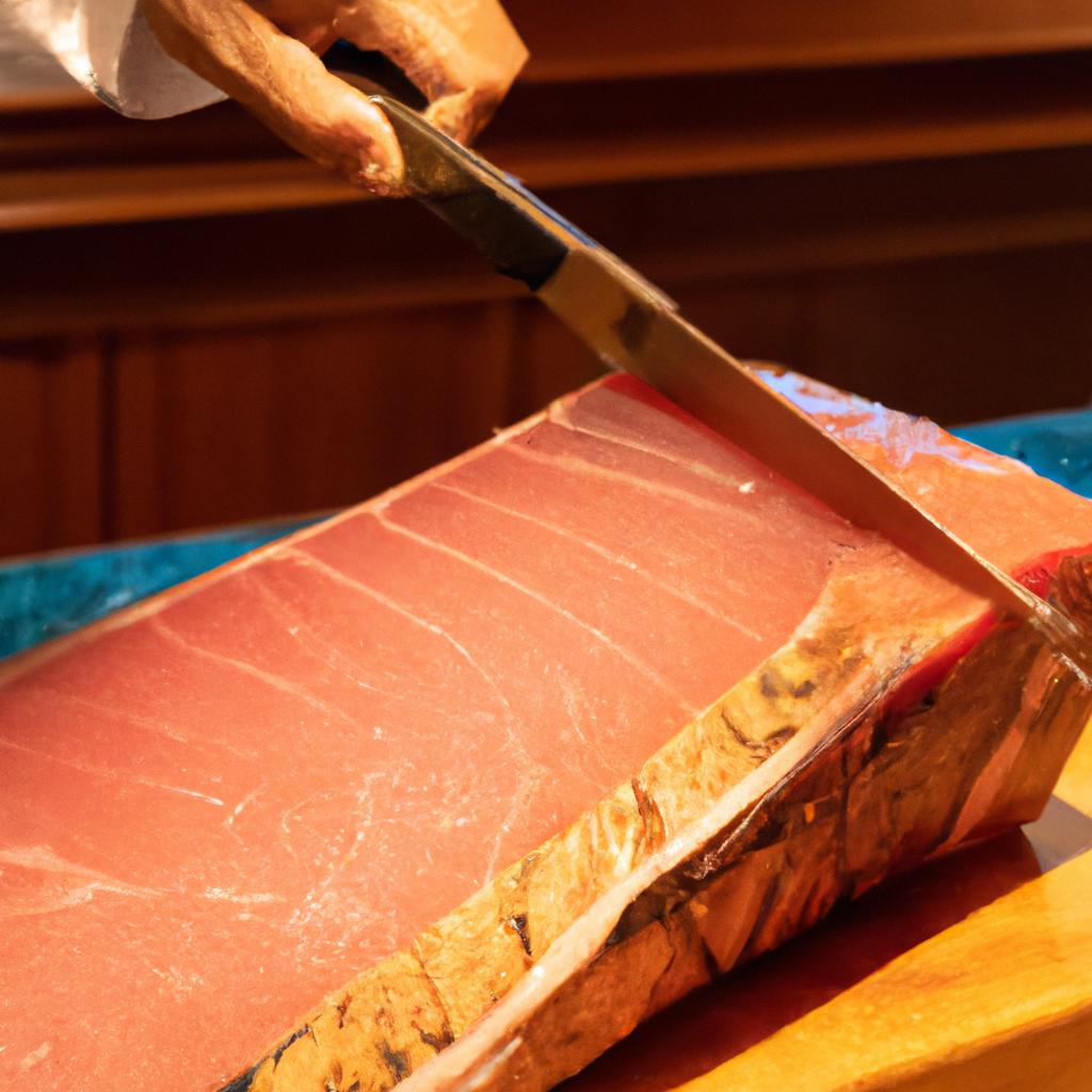 迫力のマグロ解体ショー