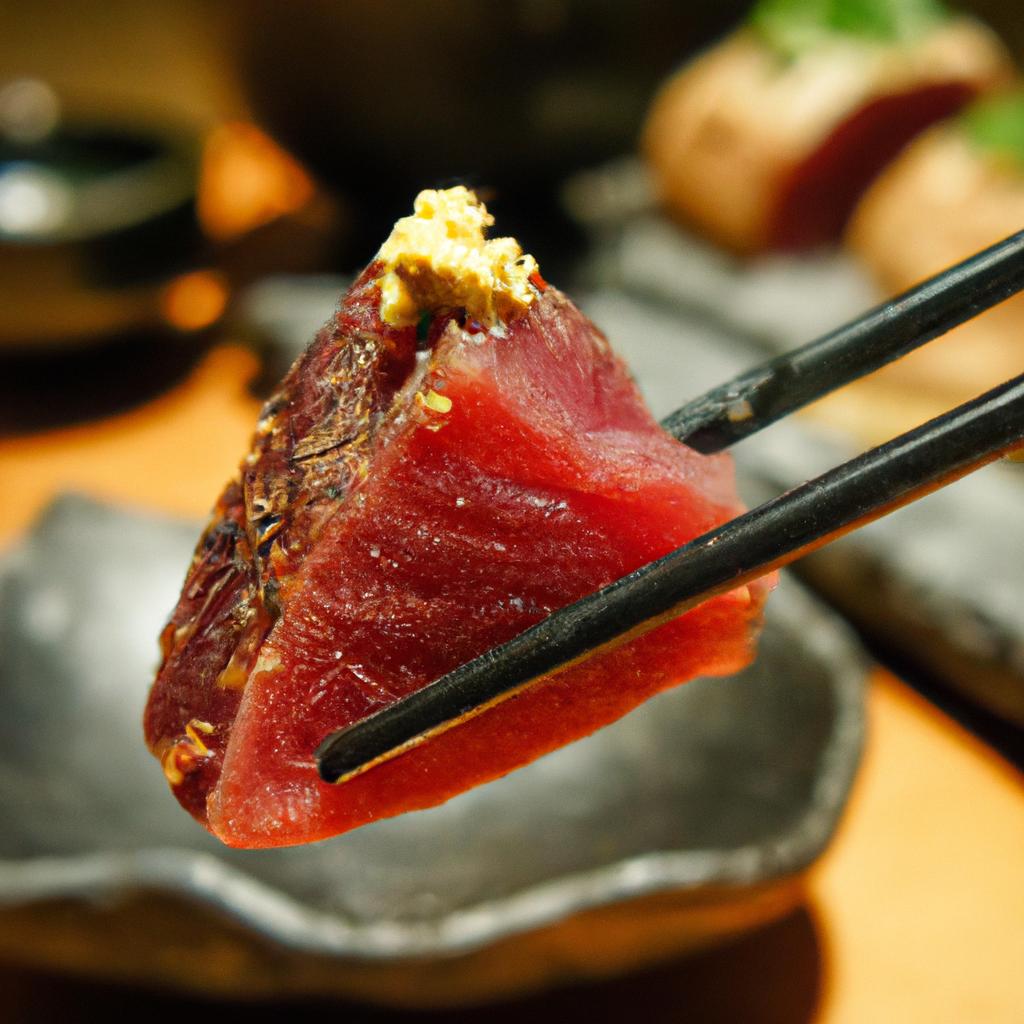 新鮮なマグロ料理