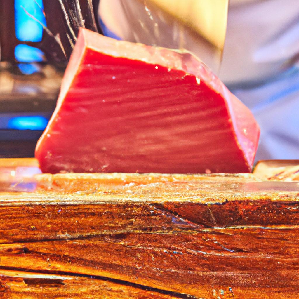 迫力のマグロ解体ショー