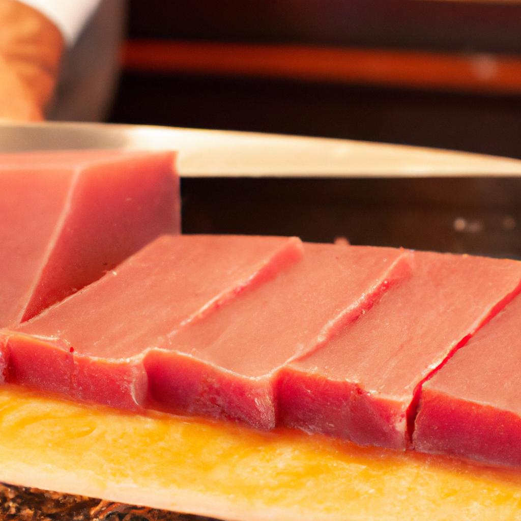 盛り上がる!マグロの解体ショー