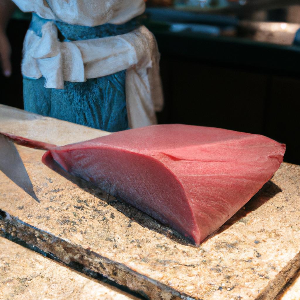 宴会に最適！迫力のマグロ解体ショー